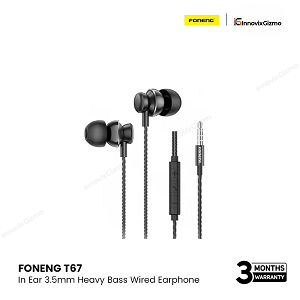 FONENG T67 In-Ear Metal Wired 3.5mm Earphone